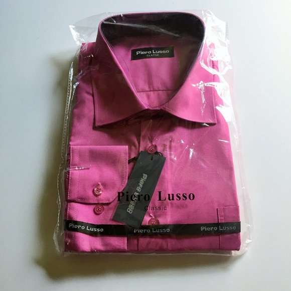 📦 REDUCED! PIERO LUSSO MEN'S CLASSIC FIT DRESS SHIRT - Picture 5 of 5